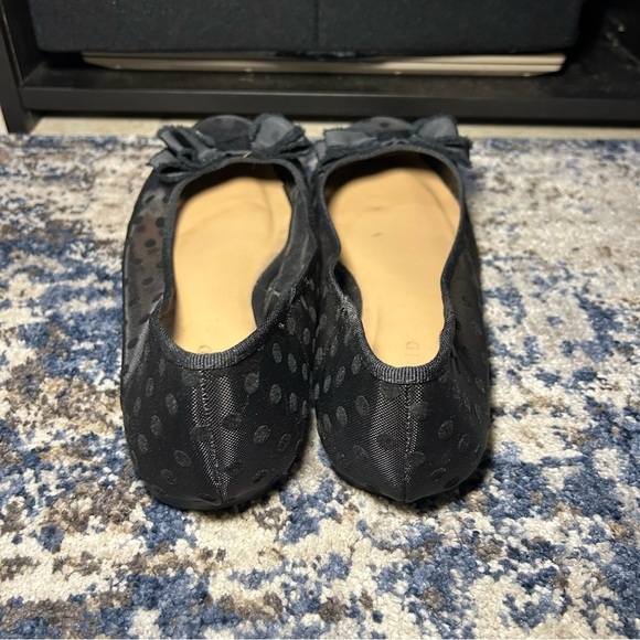 Torrid Black Polka Dot Mesh Pointed Flats Size 9 Wide - Picture 6 of 11